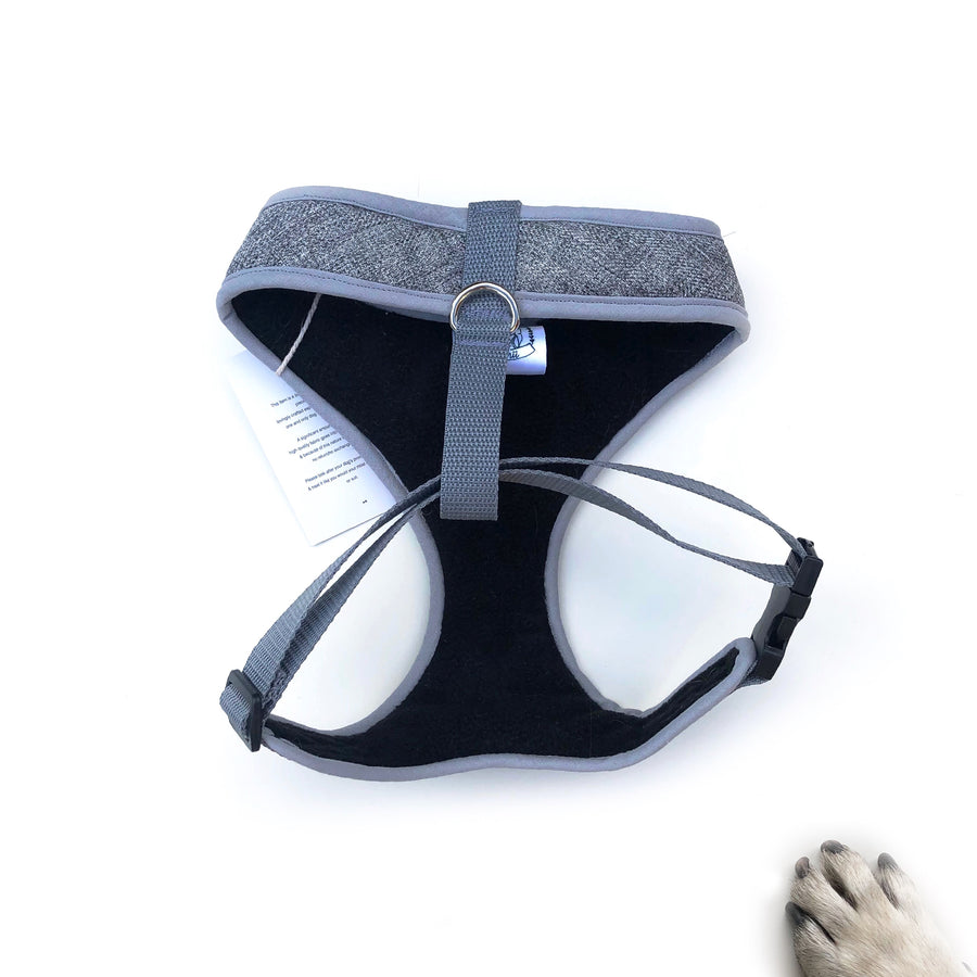 Debonair Danny - Hand-made, suiting harness with luxury silk bow-tie, pocket and bone button – XS, S, M, L & Custom