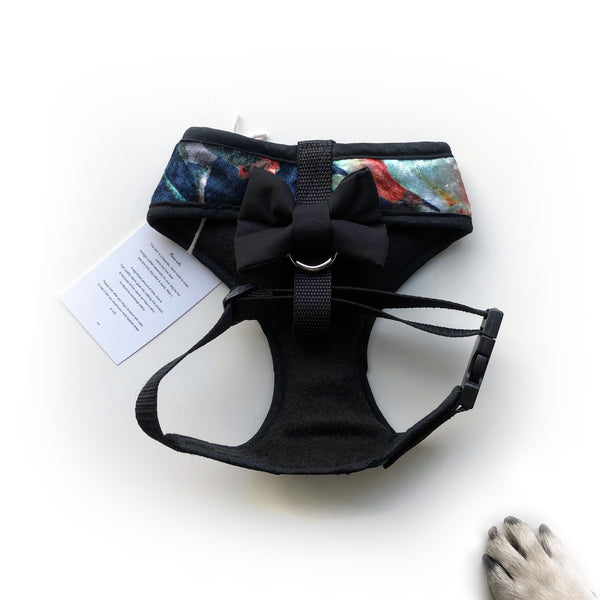 Lady Skylar - Hand-made, luxury floral crushed velvet harness with our ...