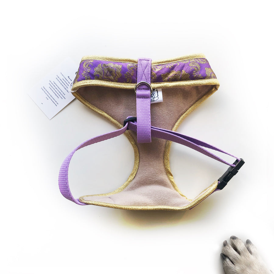 Indian Summer - Purple Bollywood style harness with luxury Indian fabric - XS, S, M, L, XL & Custom