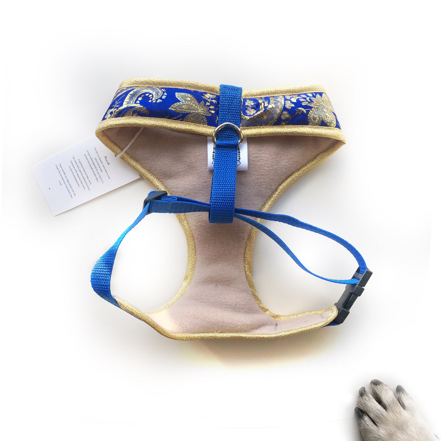 Indian Summer - Royal Blue Bollywood style harness with luxury Indian fabric - XS, S, M, L, XL & Custom