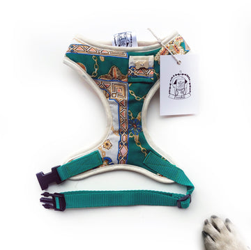 The Donatello - Hand-made, Versace inspired print harness with pocket and bone button – XS, S, M, L & Custom