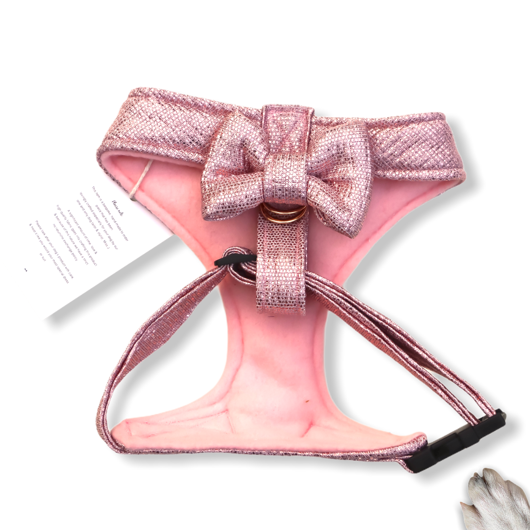 Lady Layla - Hand-made, luxury crushed pink sparkle harness