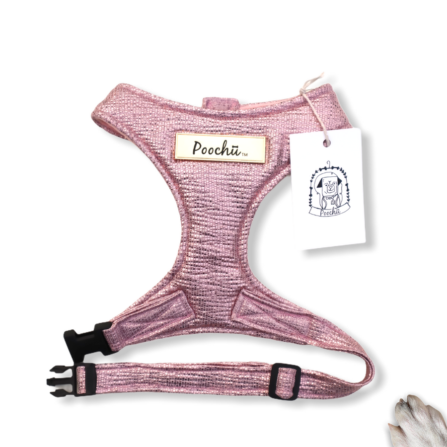 Pink tweed dog 2024 harness